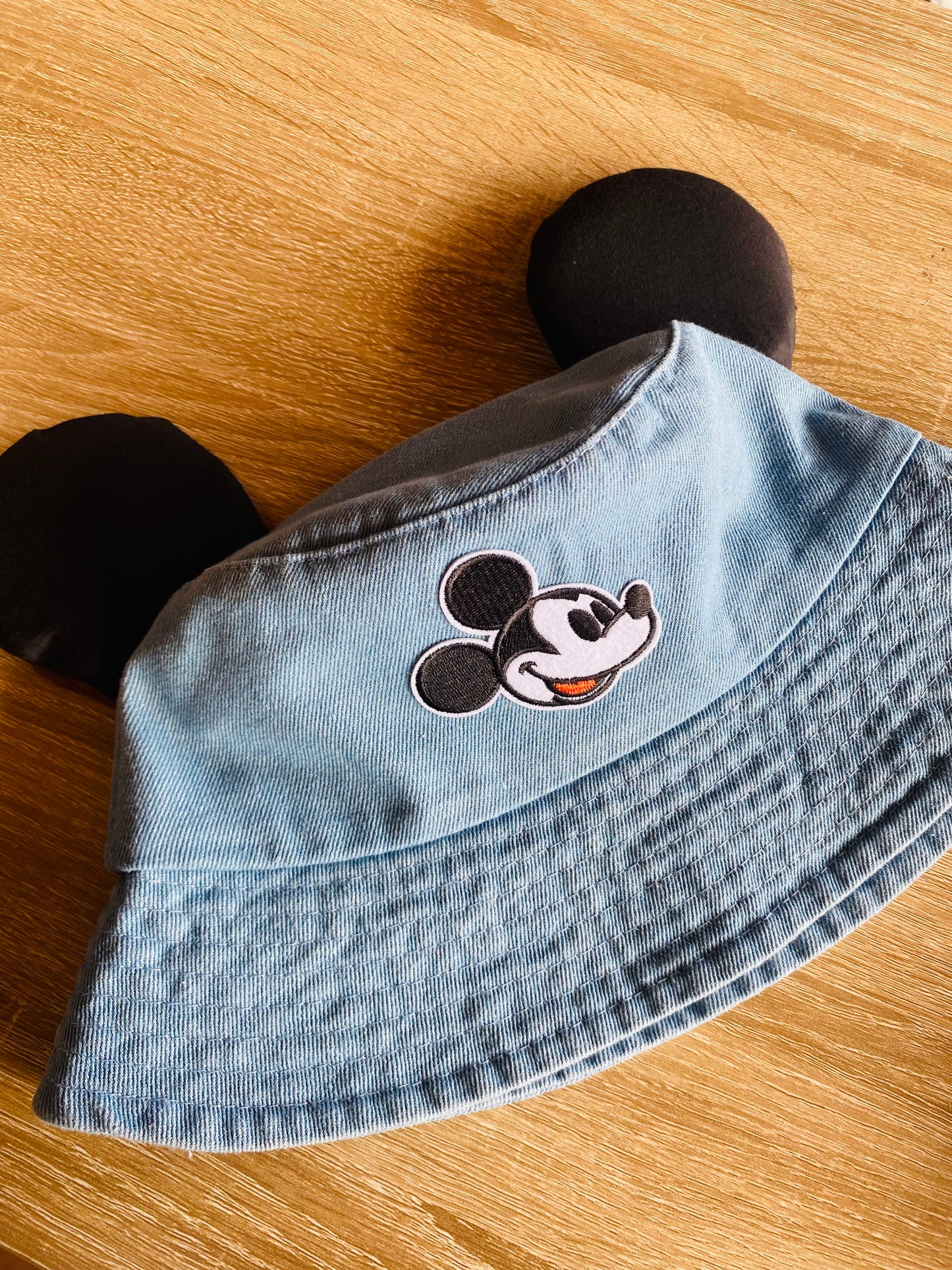 Denim Mickey Bucket hat (Adult & Children)