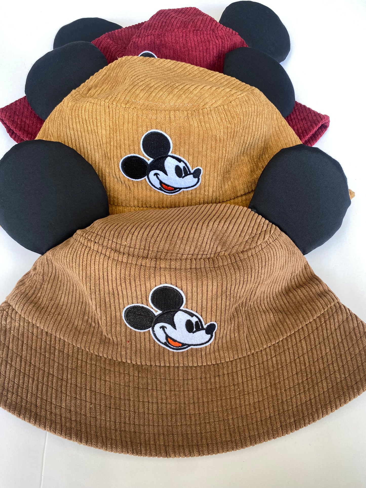 Mickey Corduroy Bucket Hat with ears (Adults)