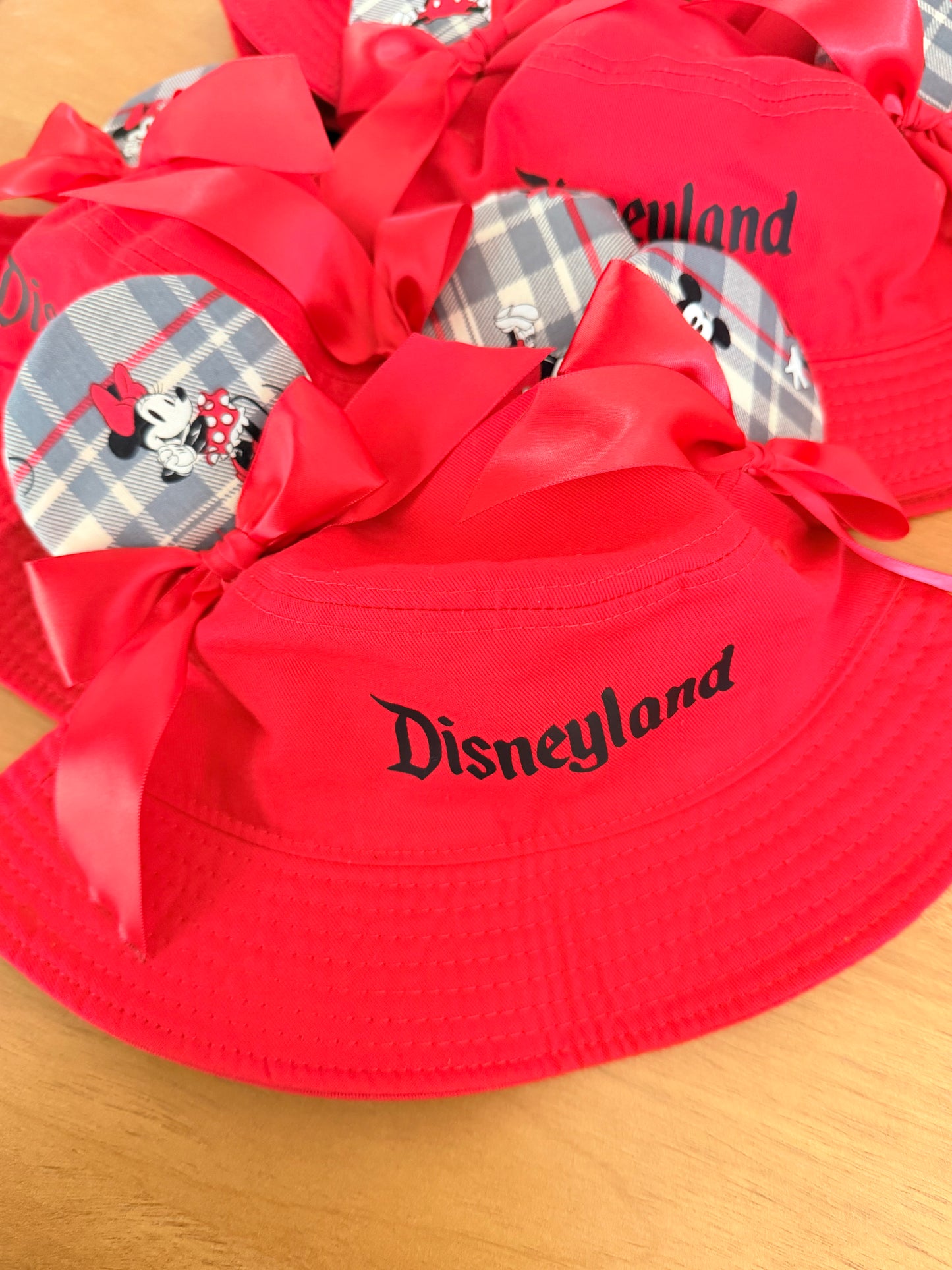 Mickey and Minnie Bow Adult bucket hat