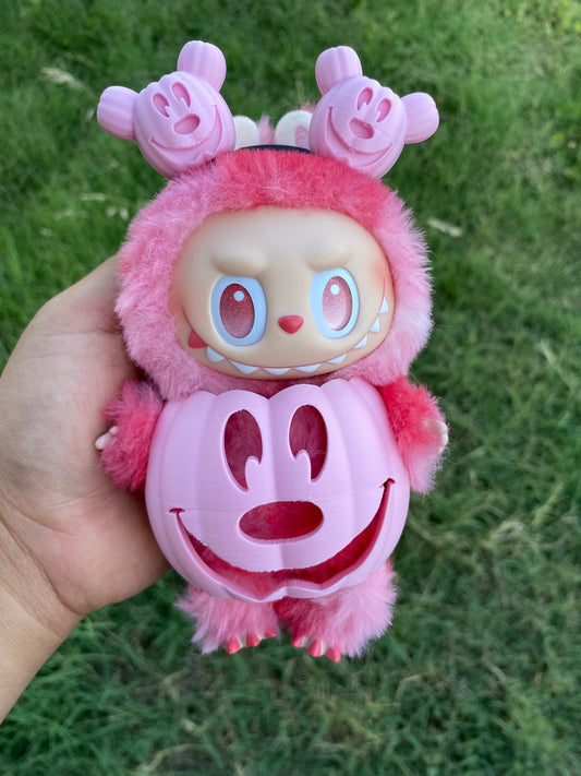 Winky set in light pink  (Mickey pumpkin ears and body pumpkin)