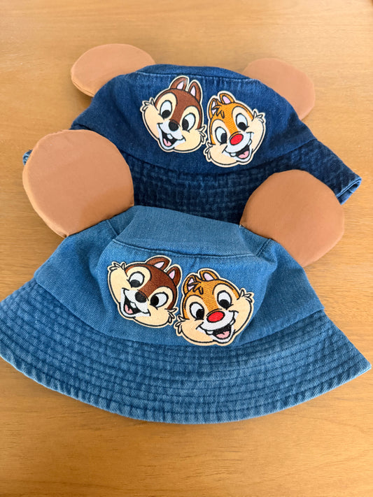 Chip & Dale (dark denim) Adult bucket hat